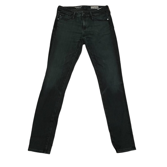 The Leggings Ankle Super Skinny Jeans by AG Knit Luxe Denim in Black - Picture 13 of 15